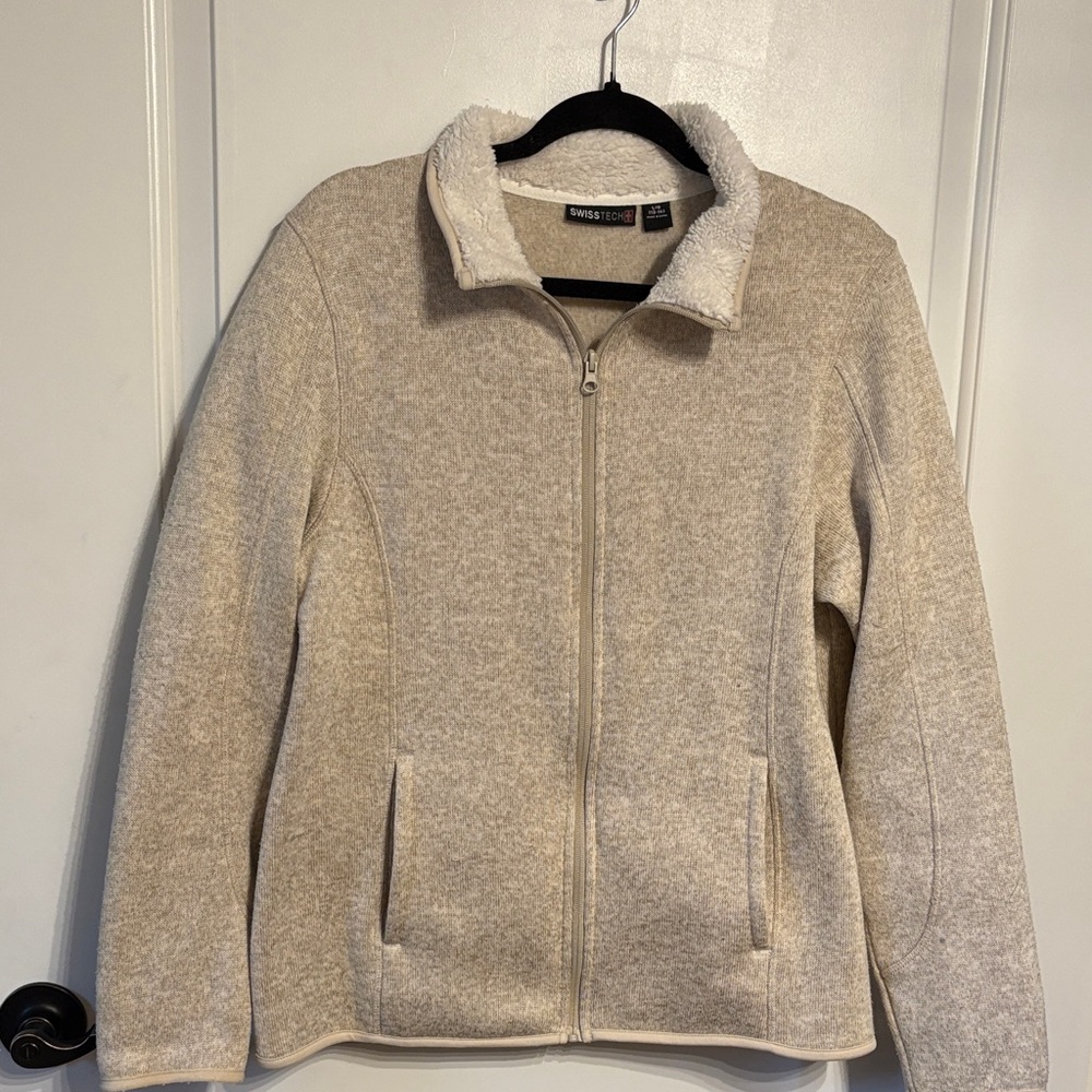 Swiss Tech Beige Teddy Jacket